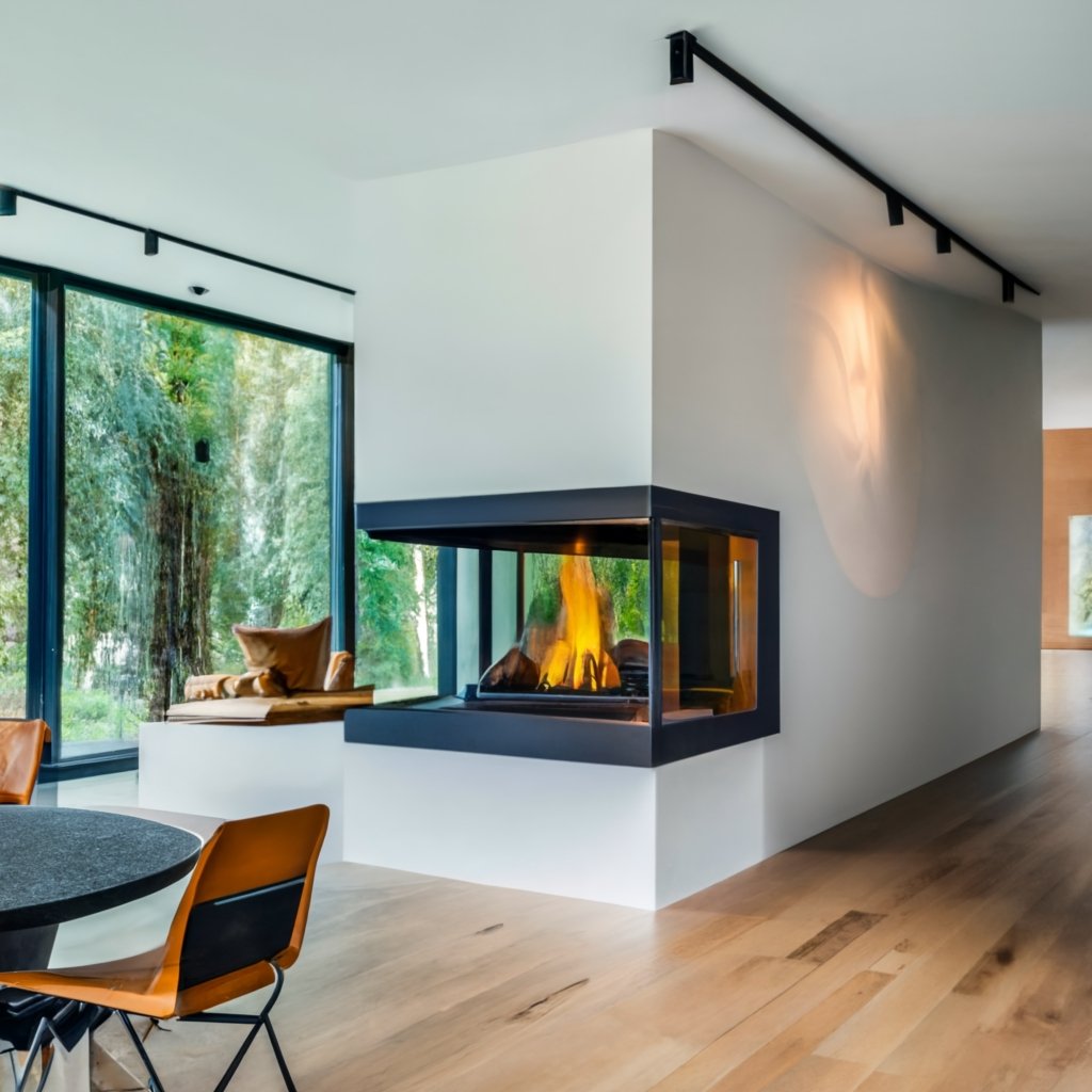 See-Through Tunnel Fireplace